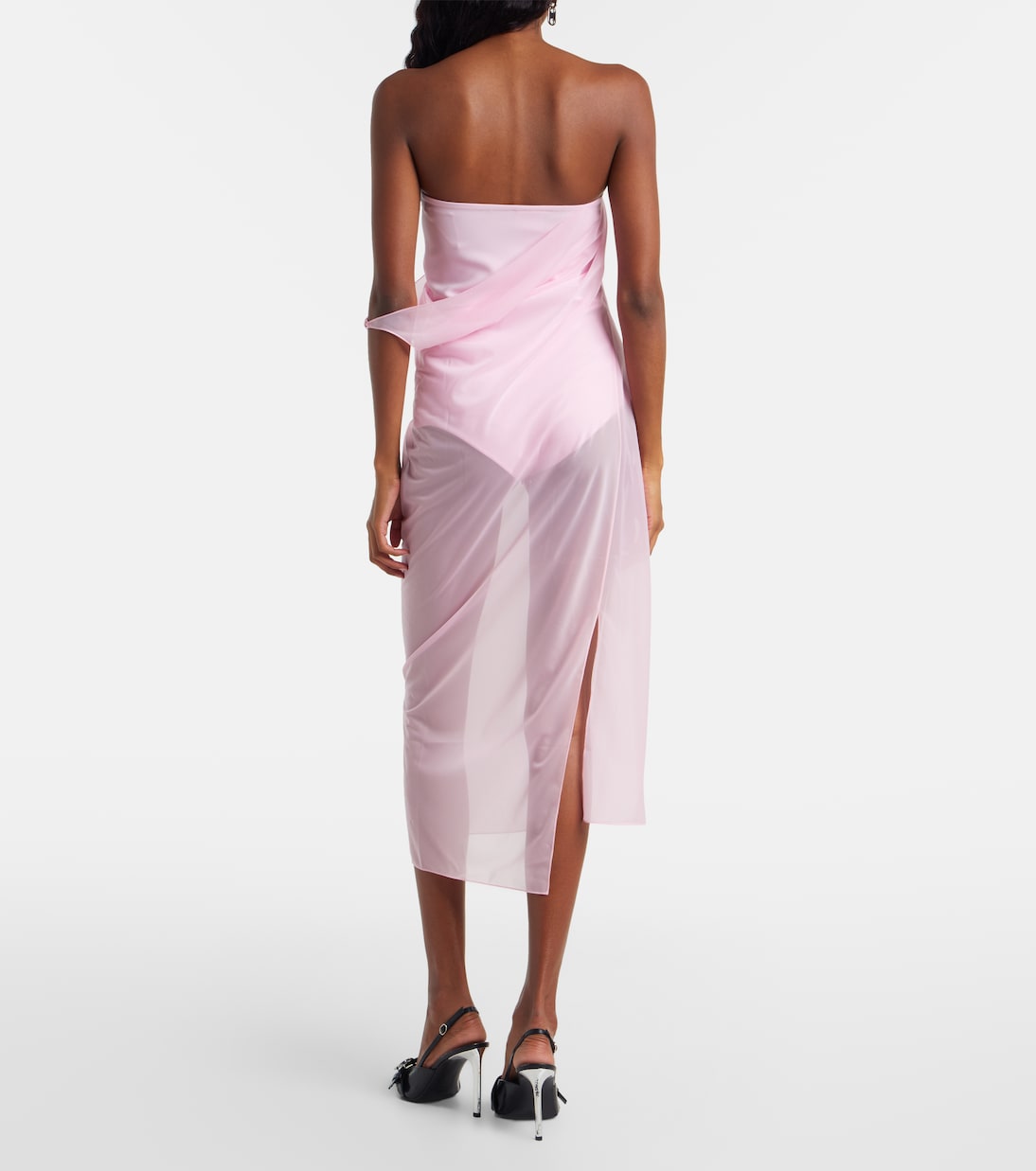 Midikleid aus Jersey und Crêpe | Courrèges