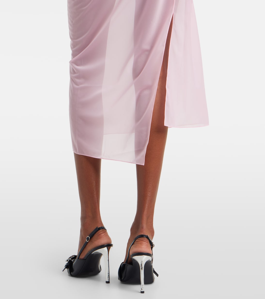 Midikleid aus Jersey und Crêpe | Courrèges