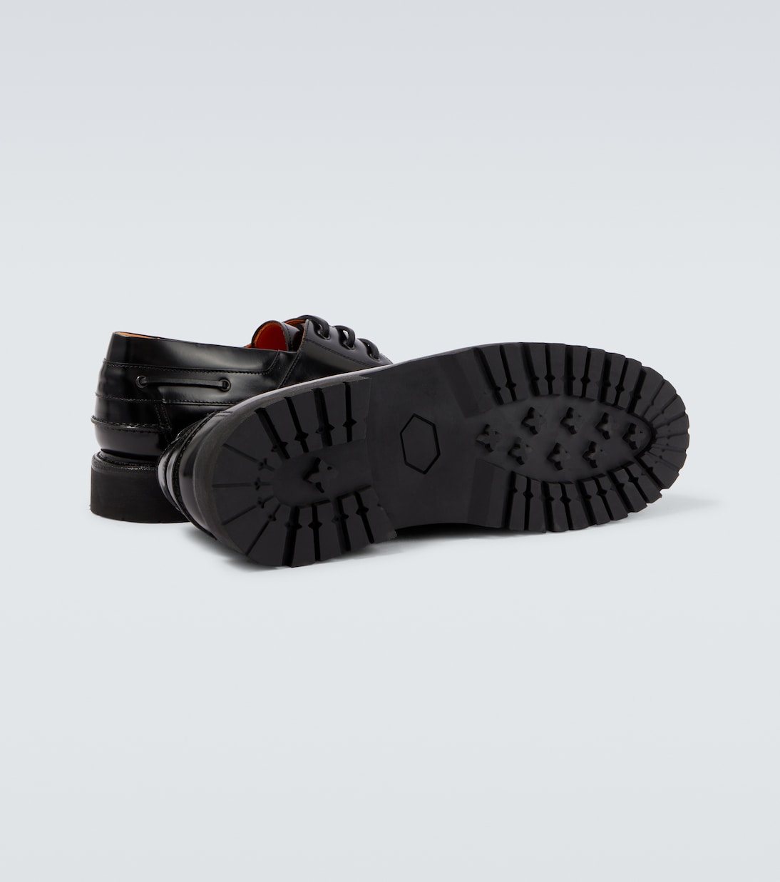 x Heinrich Dinkelacker leather boat shoes | Junya Watanabe