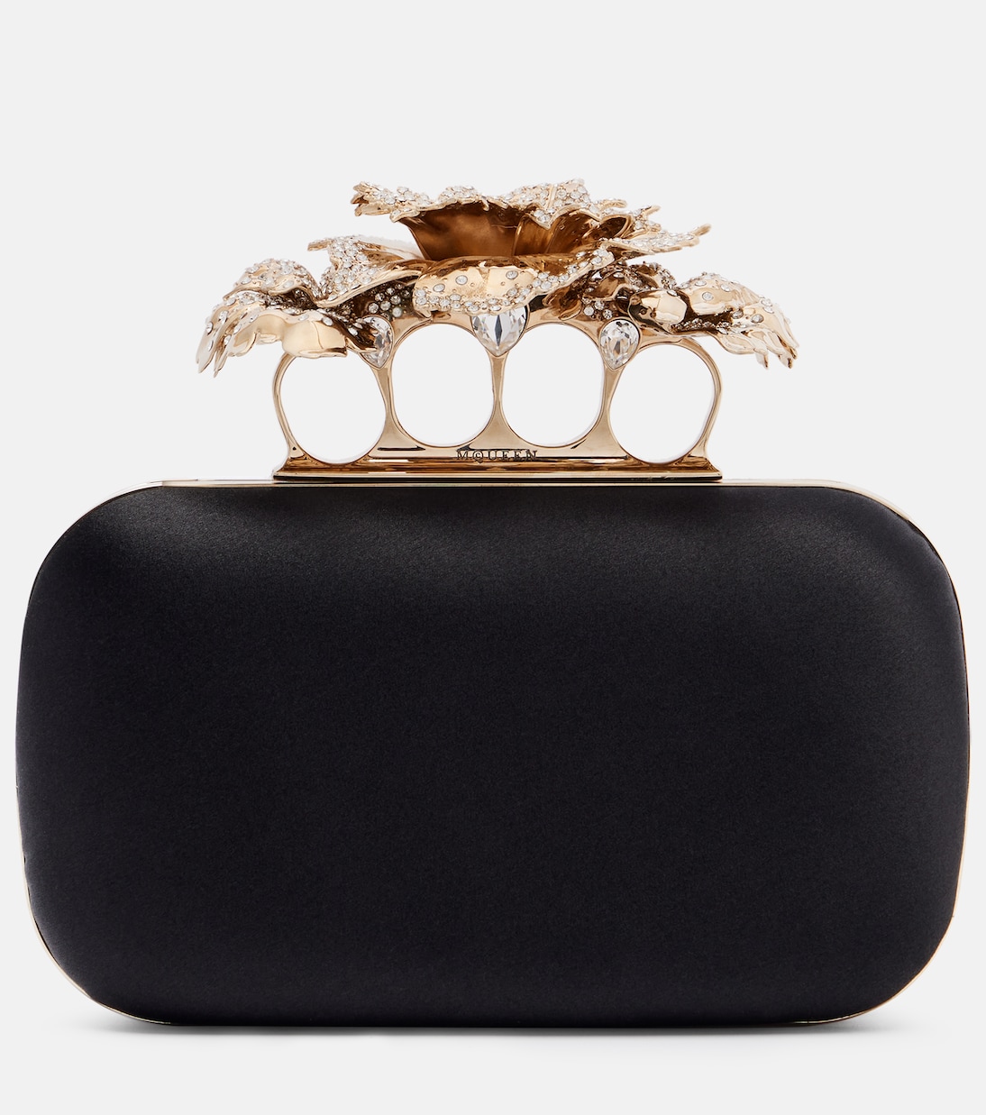Carnation Knuckle satin clutch | McQueen