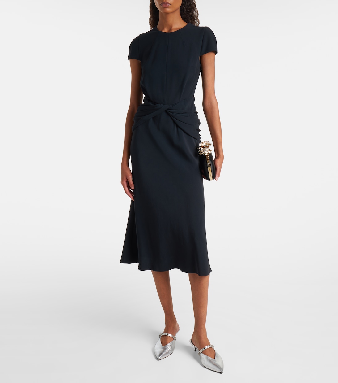 Carnation Knuckle satin clutch | McQueen