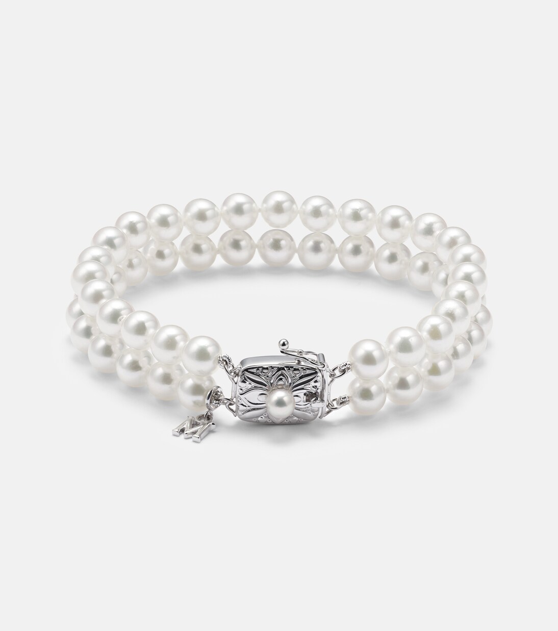 18kt white gold bracelet with pearls | Mikimoto