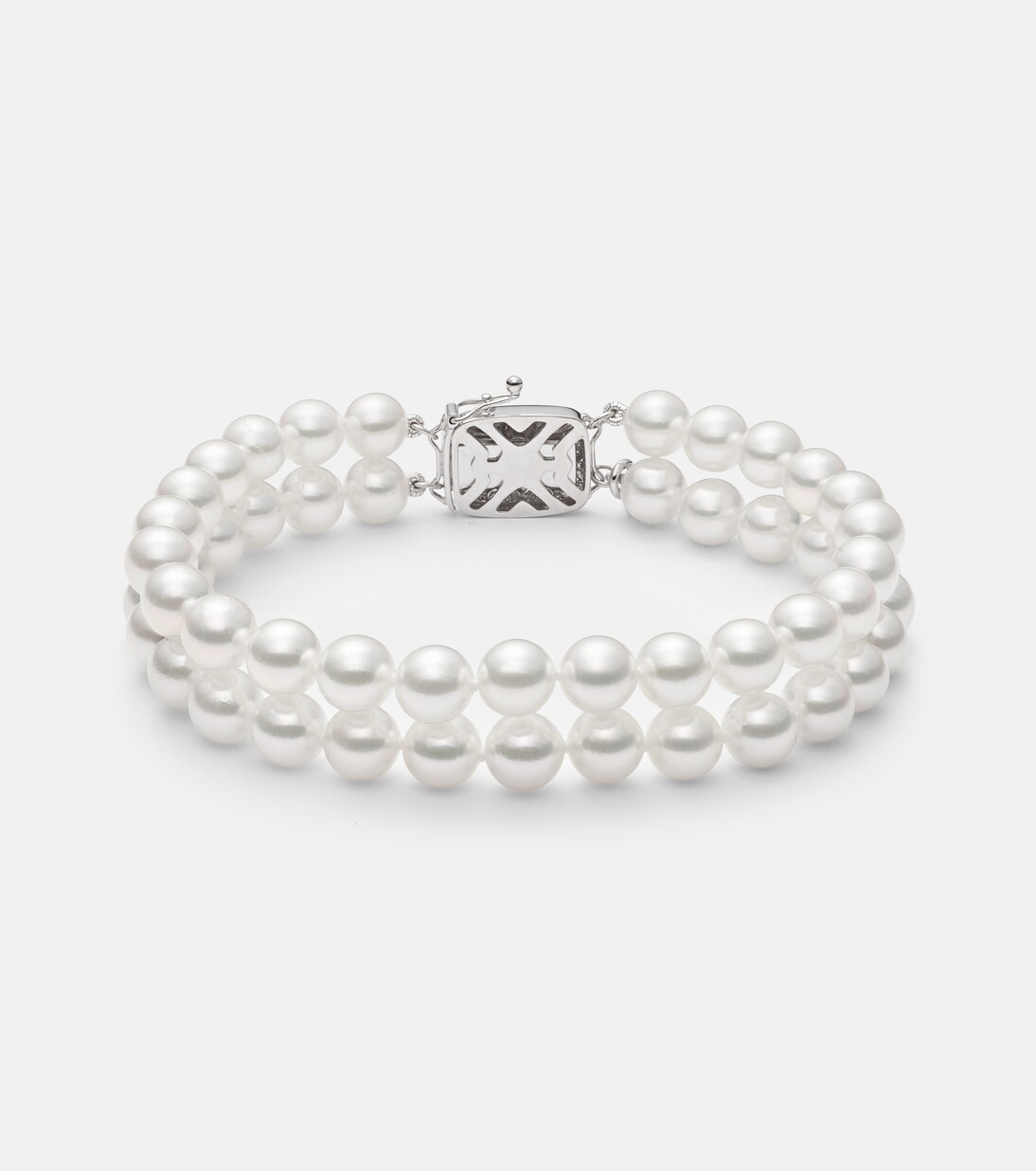 18kt white gold bracelet with pearls | Mikimoto