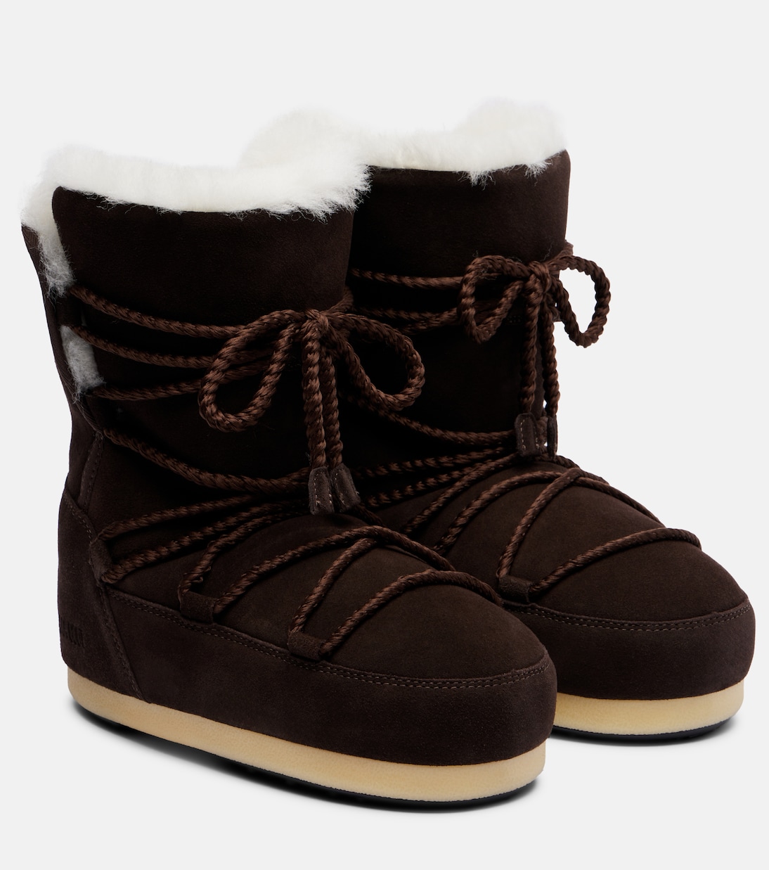 EVX shearling-lined suede snow boots | Moon Boot