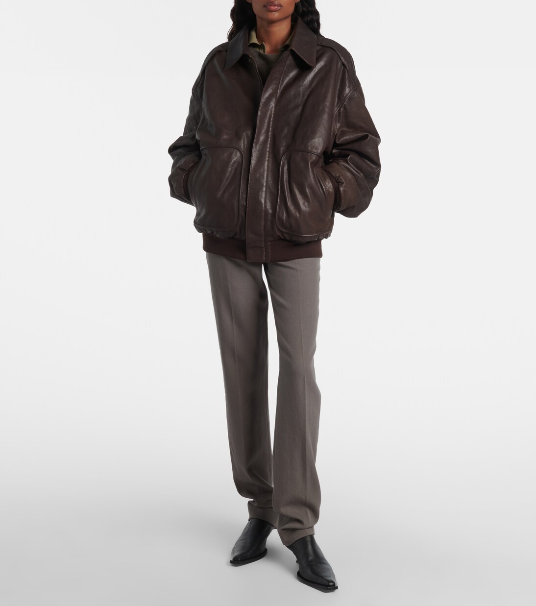 Johnson leather bomber jacket | Calvin Klein Collection