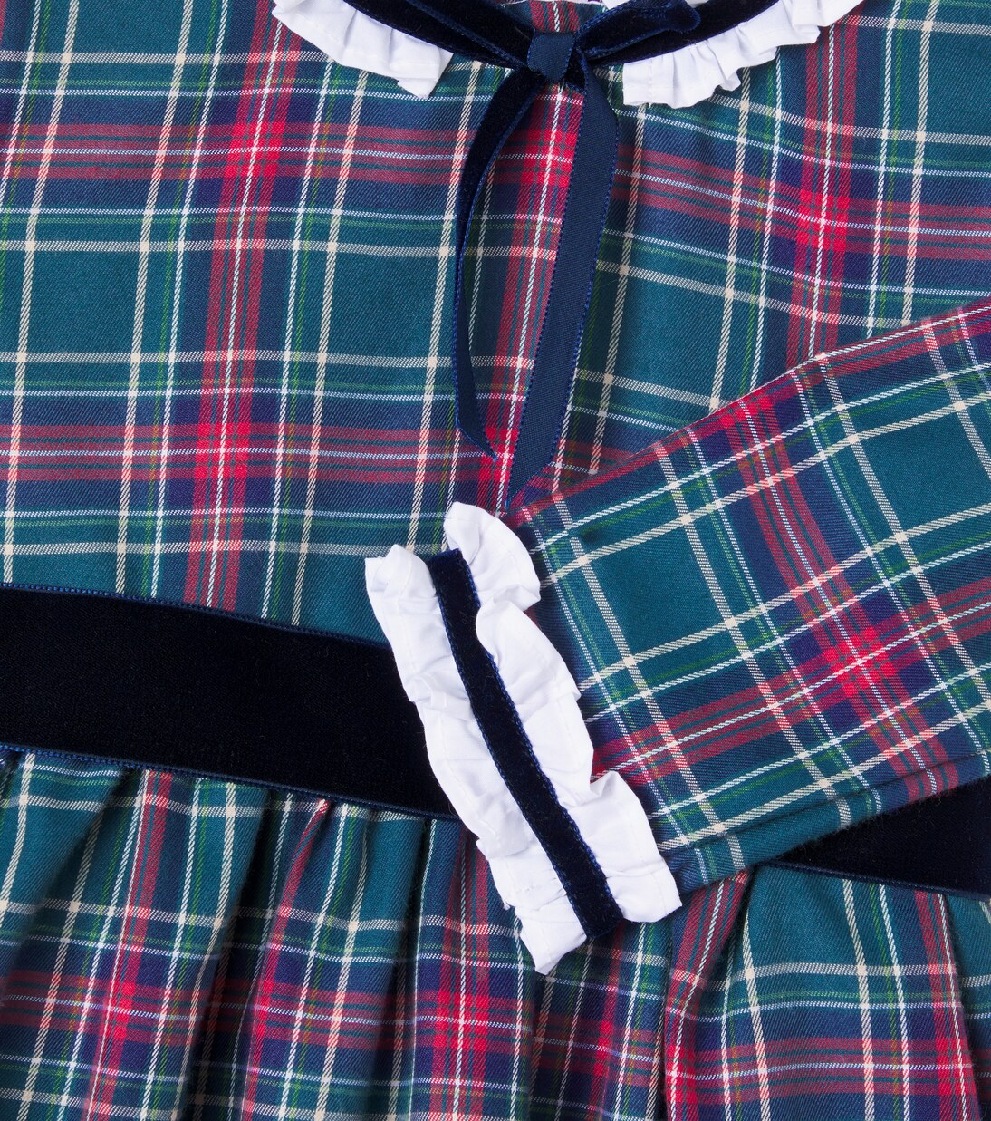 Clarisa tartan cotton-blend dress | La Coqueta