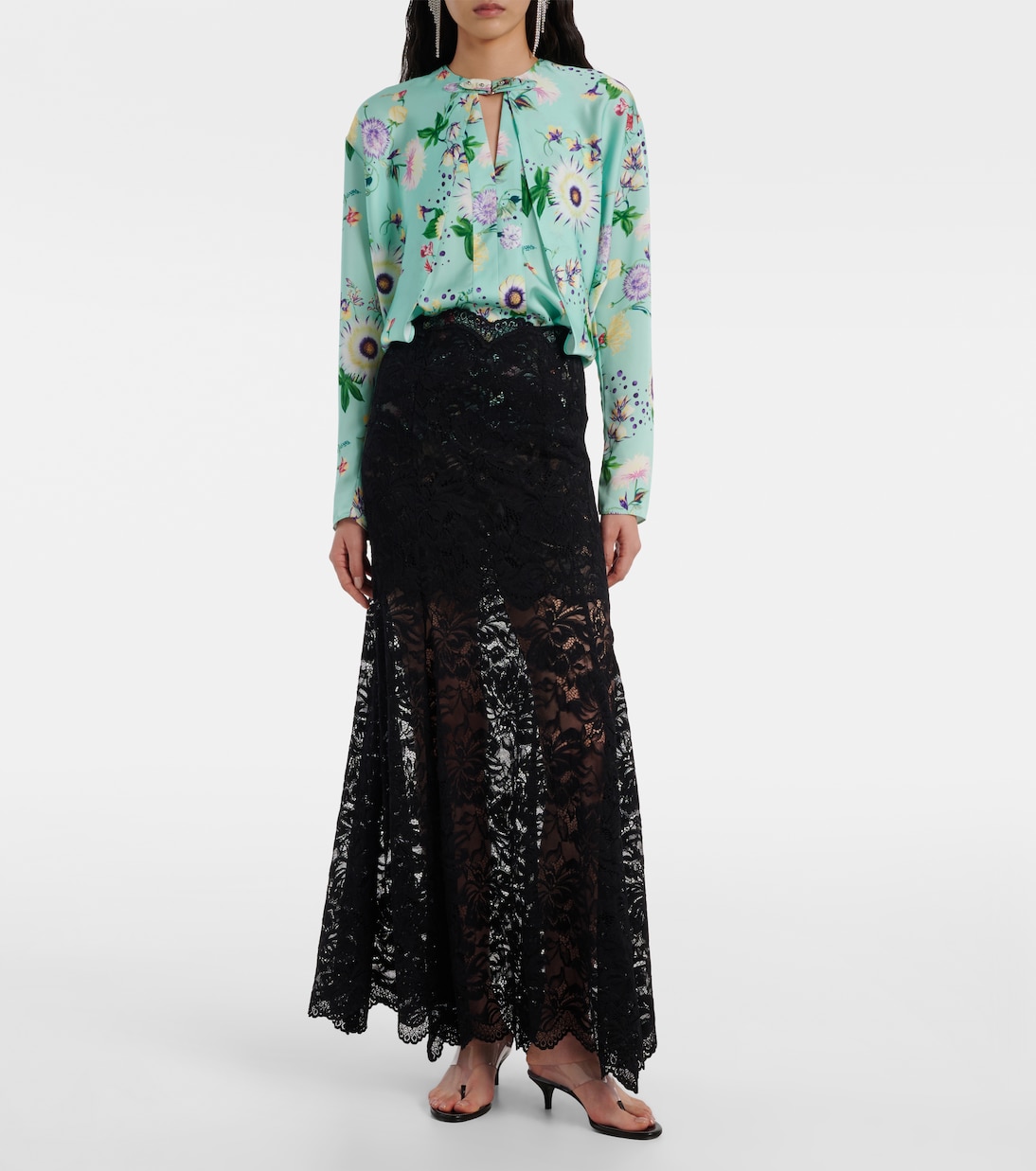 Bluse aus Satin | Rabanne