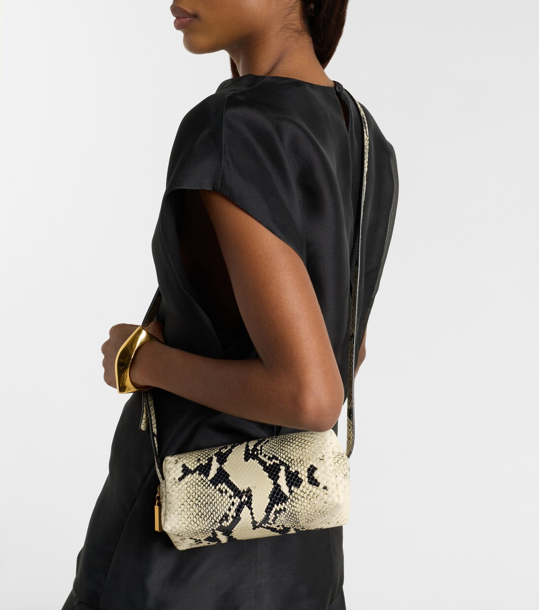 Kye Mini snake-effect leather crossbody bag | Khaite