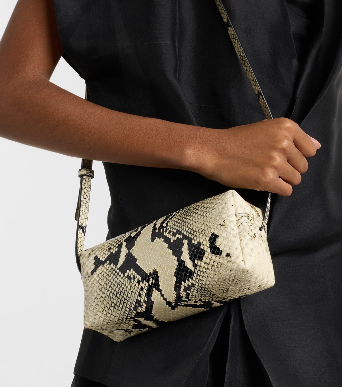 Kye Mini snake-effect leather crossbody bag | Khaite