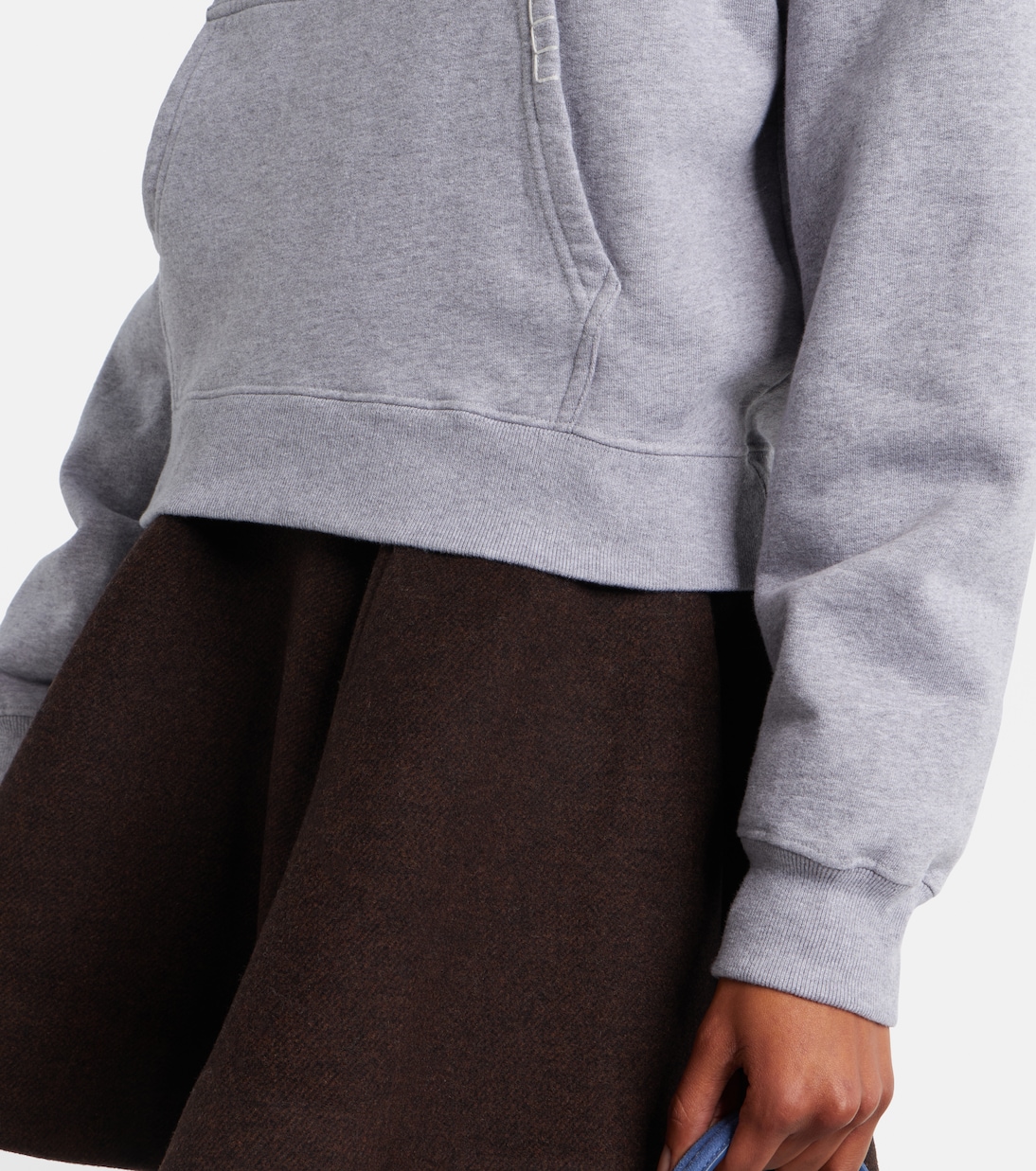 Cropped-Hoodie aus Baumwolle | JW Anderson