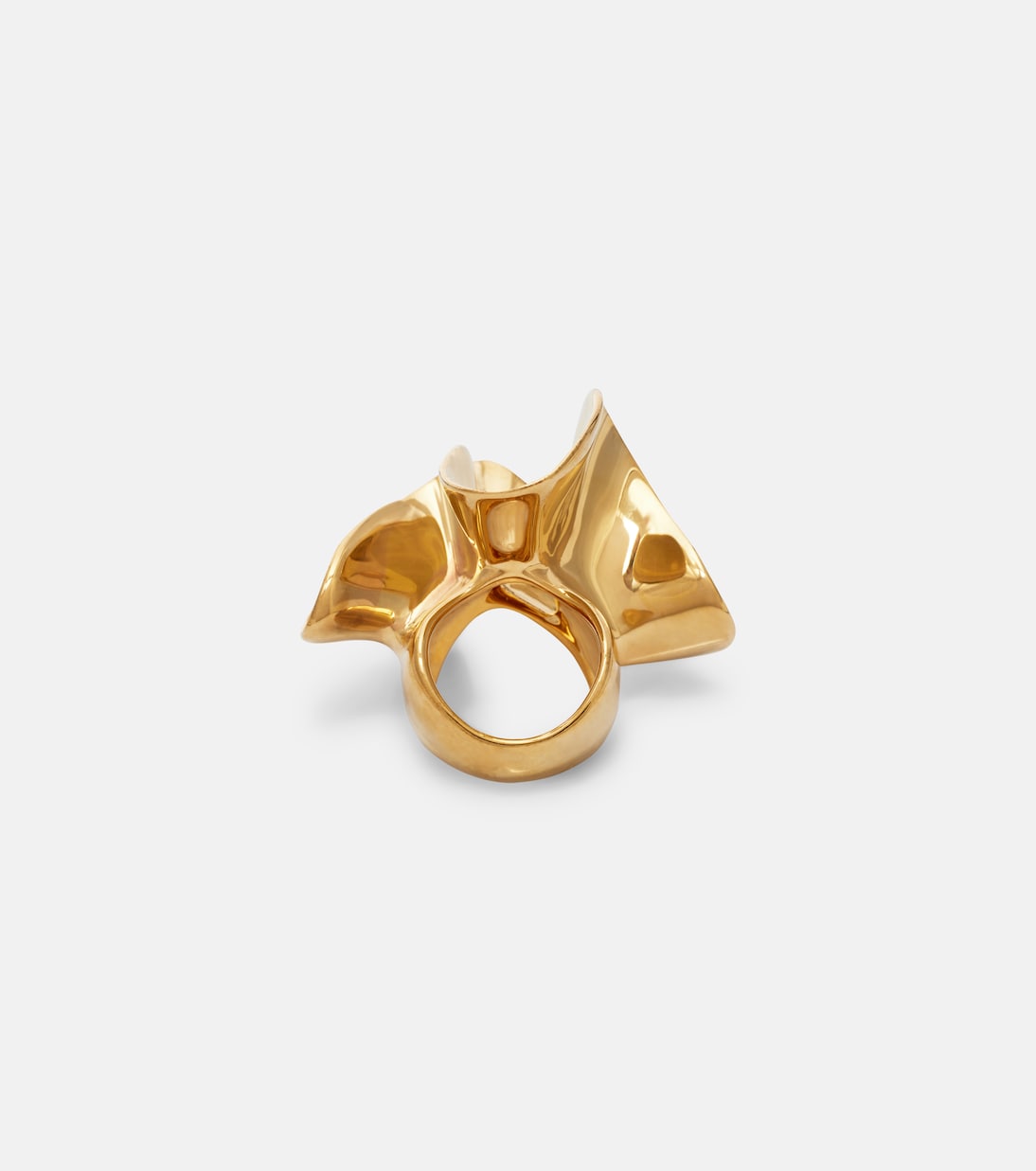 Anello Anemone in argento sterling bagnato in oro | Bottega Veneta