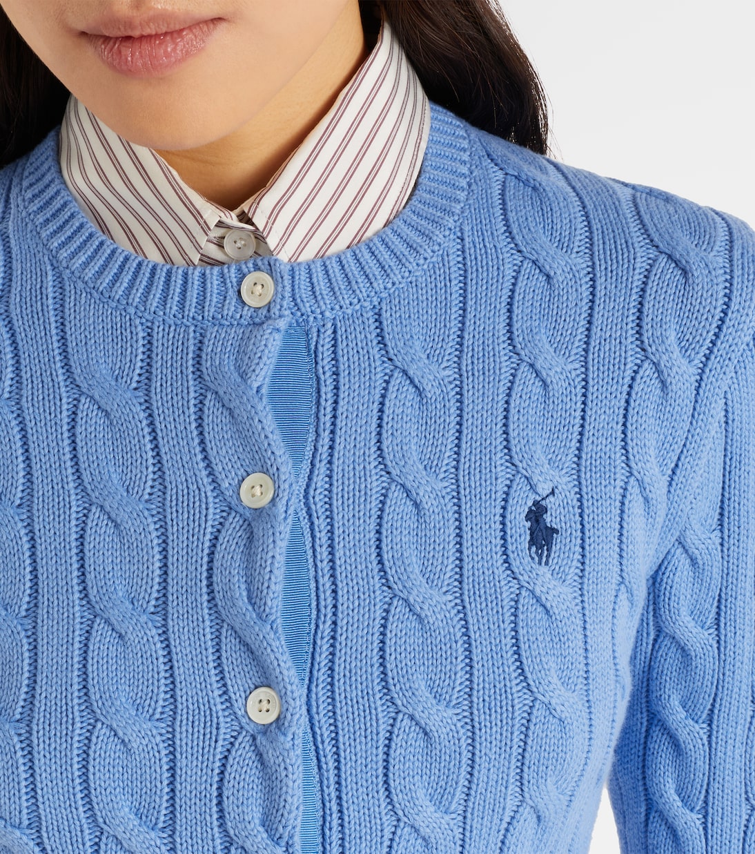Cable-knit cotton cardigan | Polo Ralph Lauren