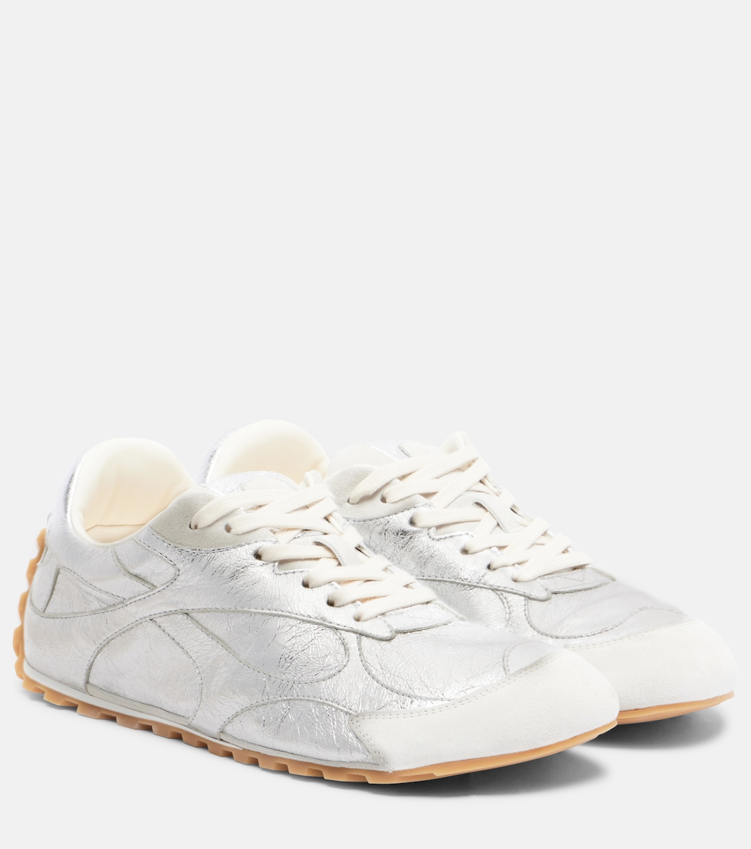 Sneakers Orbit Flash aus Metallic-Leder | Bottega Veneta