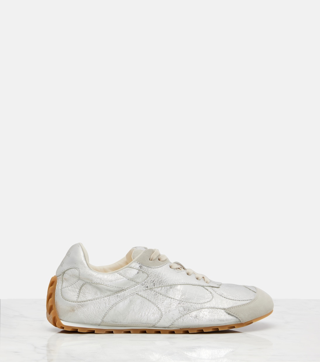 Sneakers Orbit Flash aus Metallic-Leder | Bottega Veneta