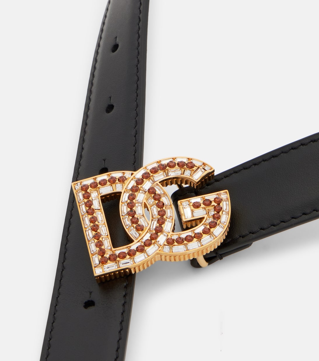 Gürtel DG aus Leder mit Kristallen | Dolce&Gabbana