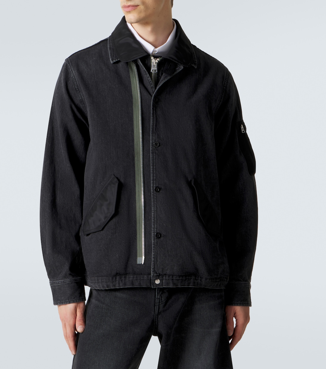 Blouson aus Denim mit Twill | Sacai