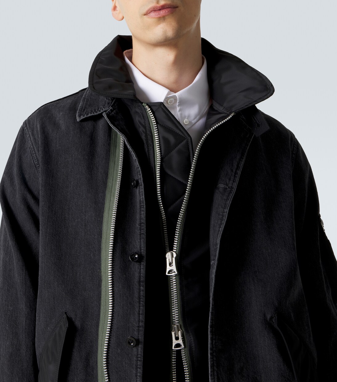 Blouson aus Denim mit Twill | Sacai