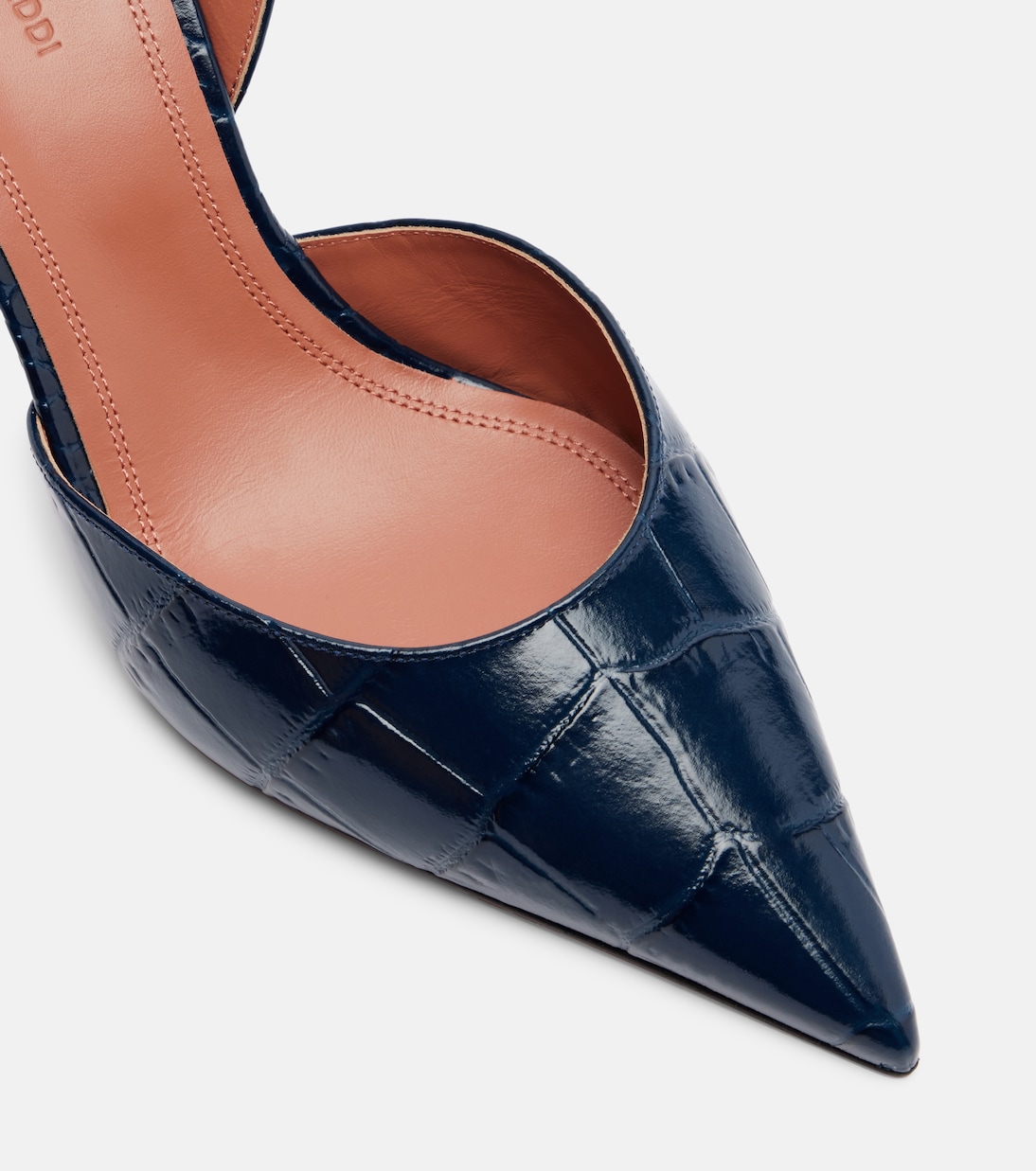 Holli croc-effect leather slingback pumps | Amina Muaddi