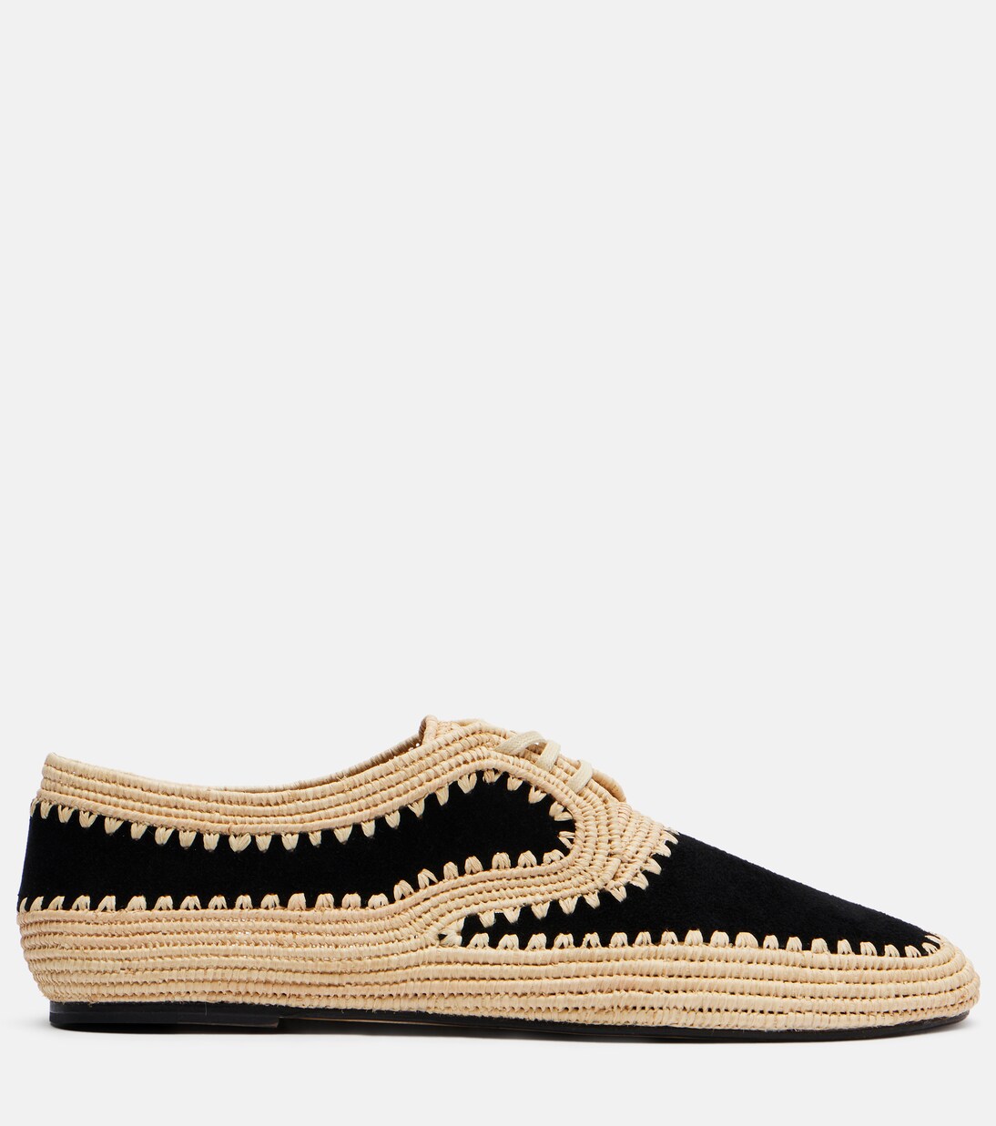 Strength raffia and suede Derby shoes | Gabriela Hearst