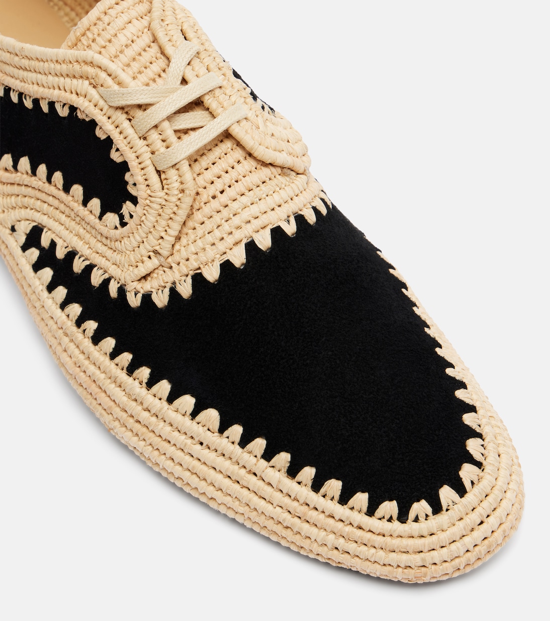 Strength raffia and suede Derby shoes | Gabriela Hearst