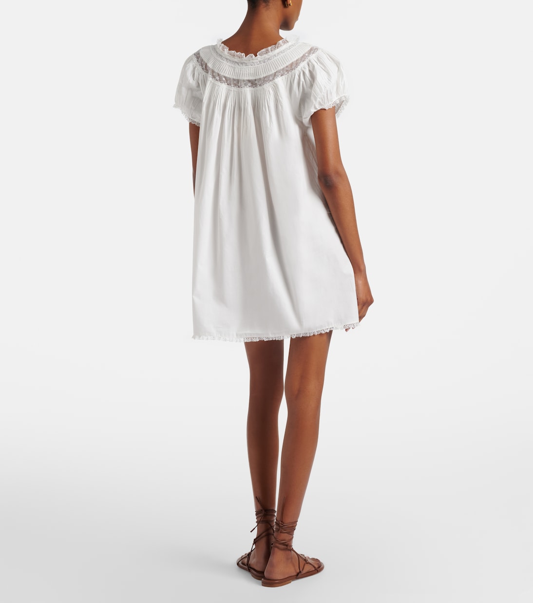 Vestido corto Daphne de popelín de algodón | Dôen