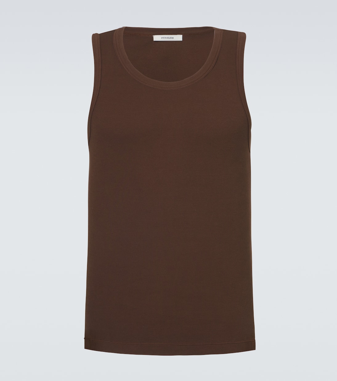 Ribbed-knit cotton-blend jersey tank top | Entire Studios