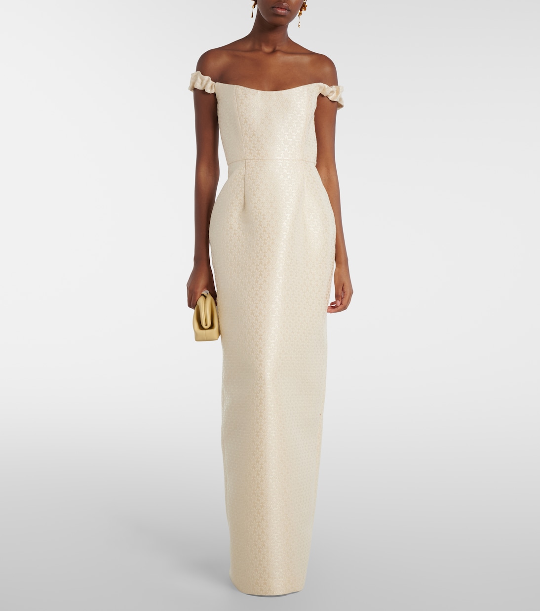 Bridal Yolanda brocade off-shoulder gown | Markarian