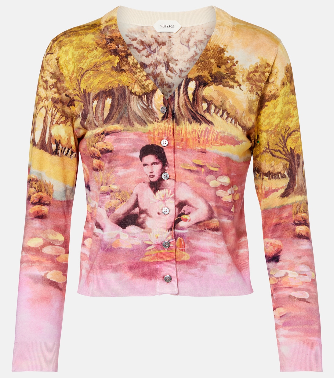 Printed silk cardigan | Versace