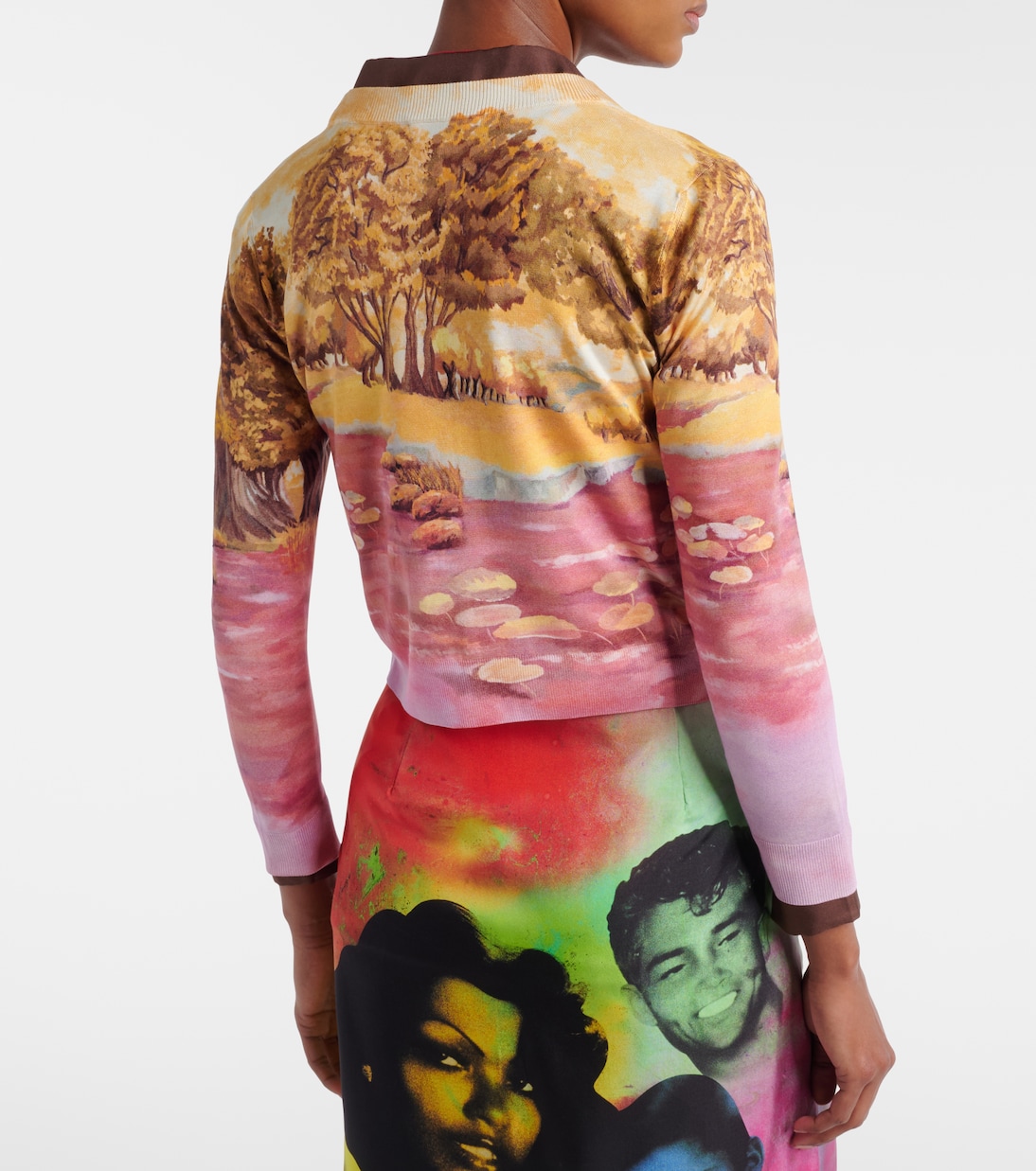 Printed silk cardigan | Versace