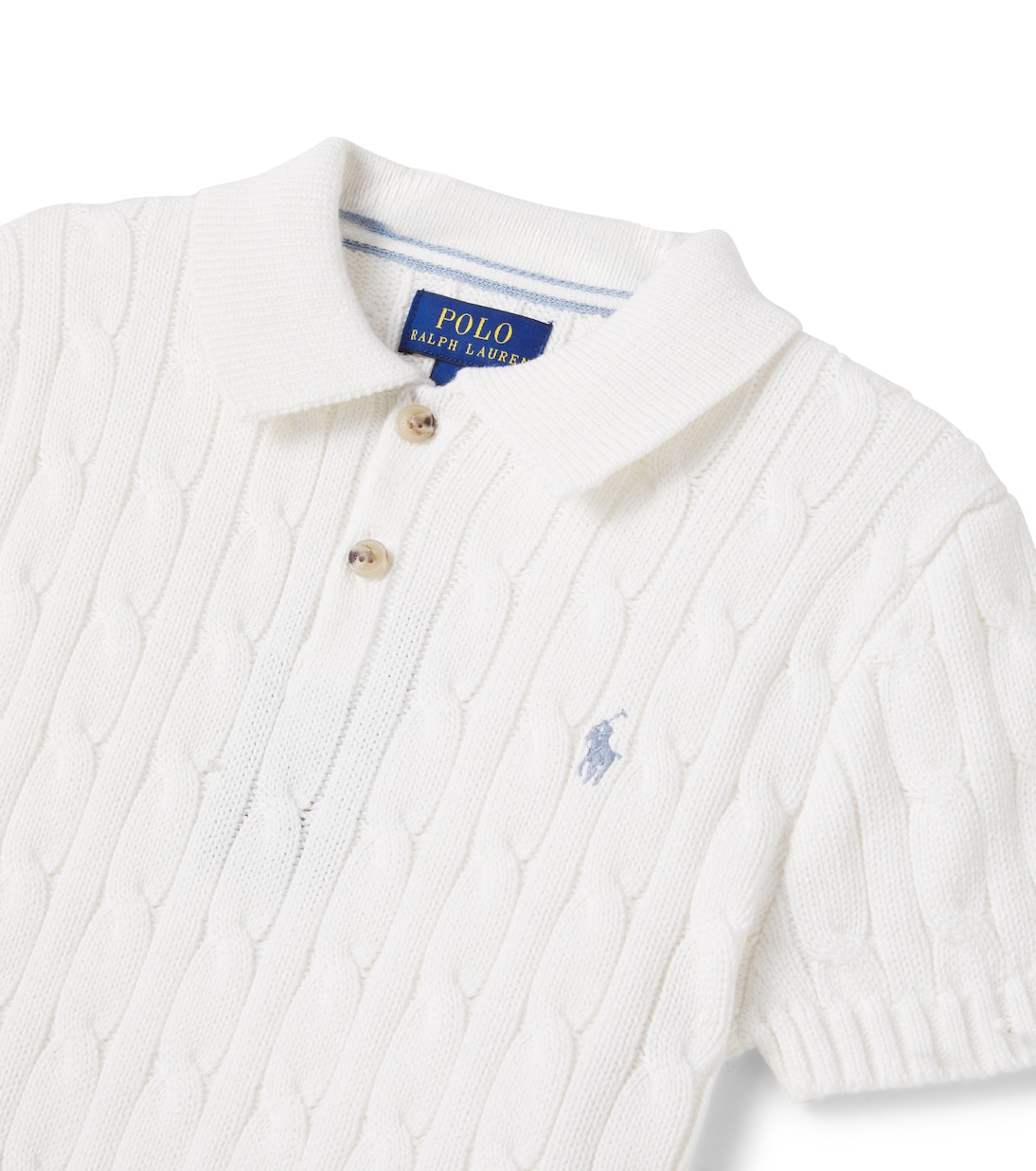 Pullover in maglia di cotone a trecce | Polo Ralph Lauren Kids