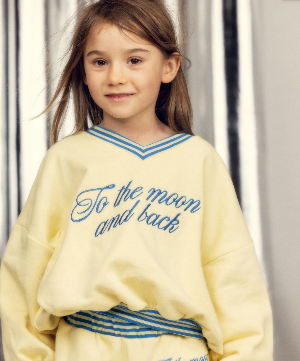 Sweatshirt To The Moon aus Baumwoll-Jersey | Mini Rodini
