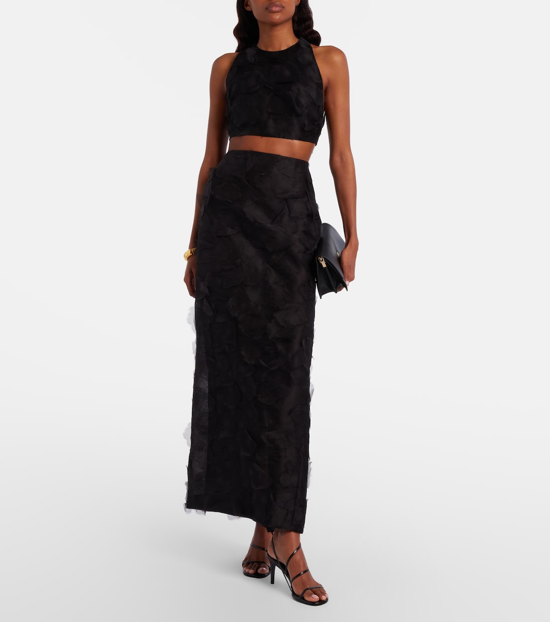 Fumetto silk fil coupé crop top | Max Mara