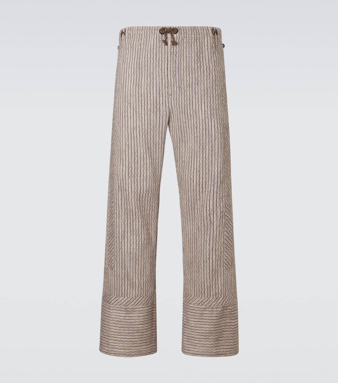 Kyan cotton and linen-blend straight pants | Kiko Kostadinov