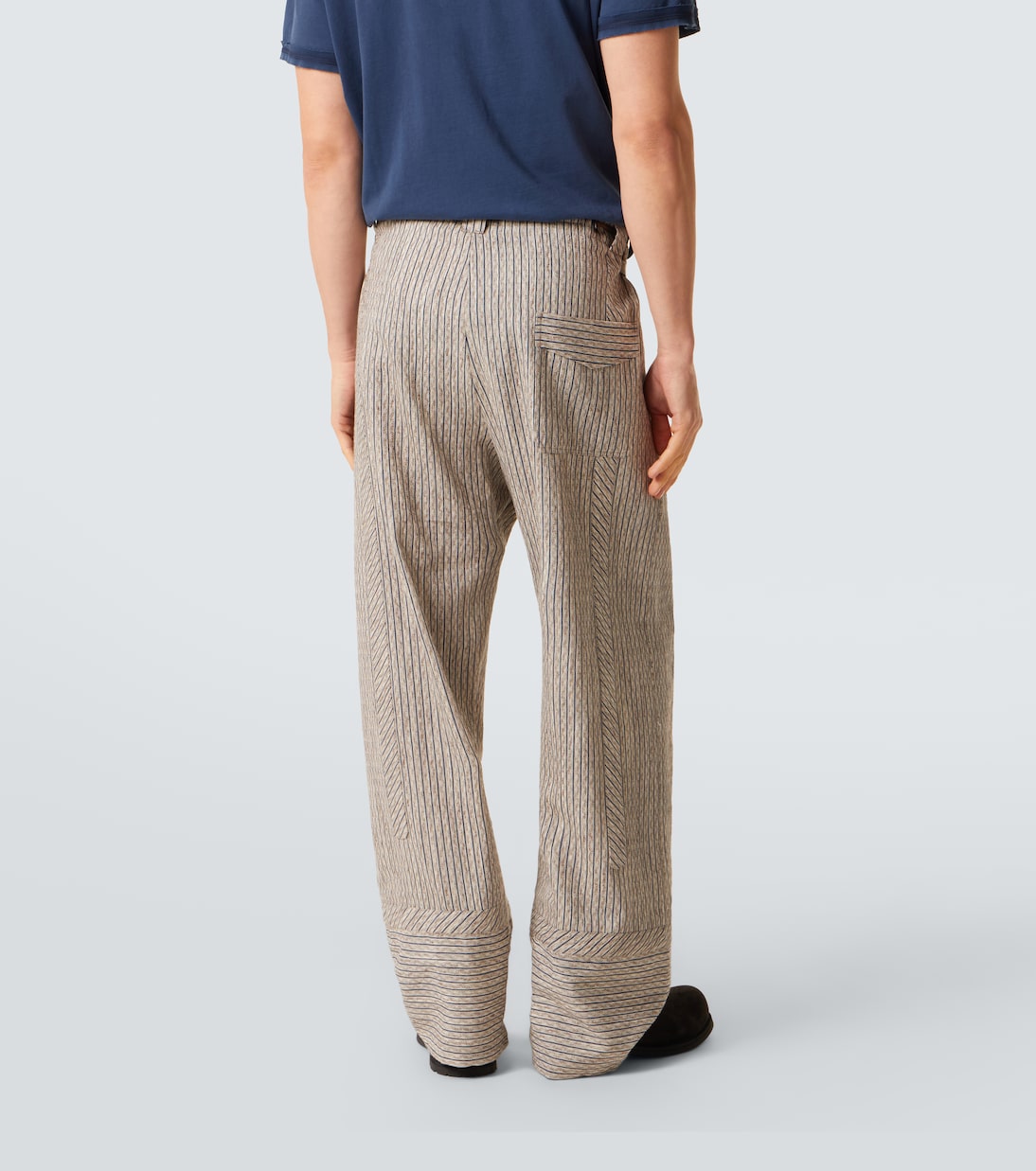 Kyan cotton and linen-blend straight pants | Kiko Kostadinov