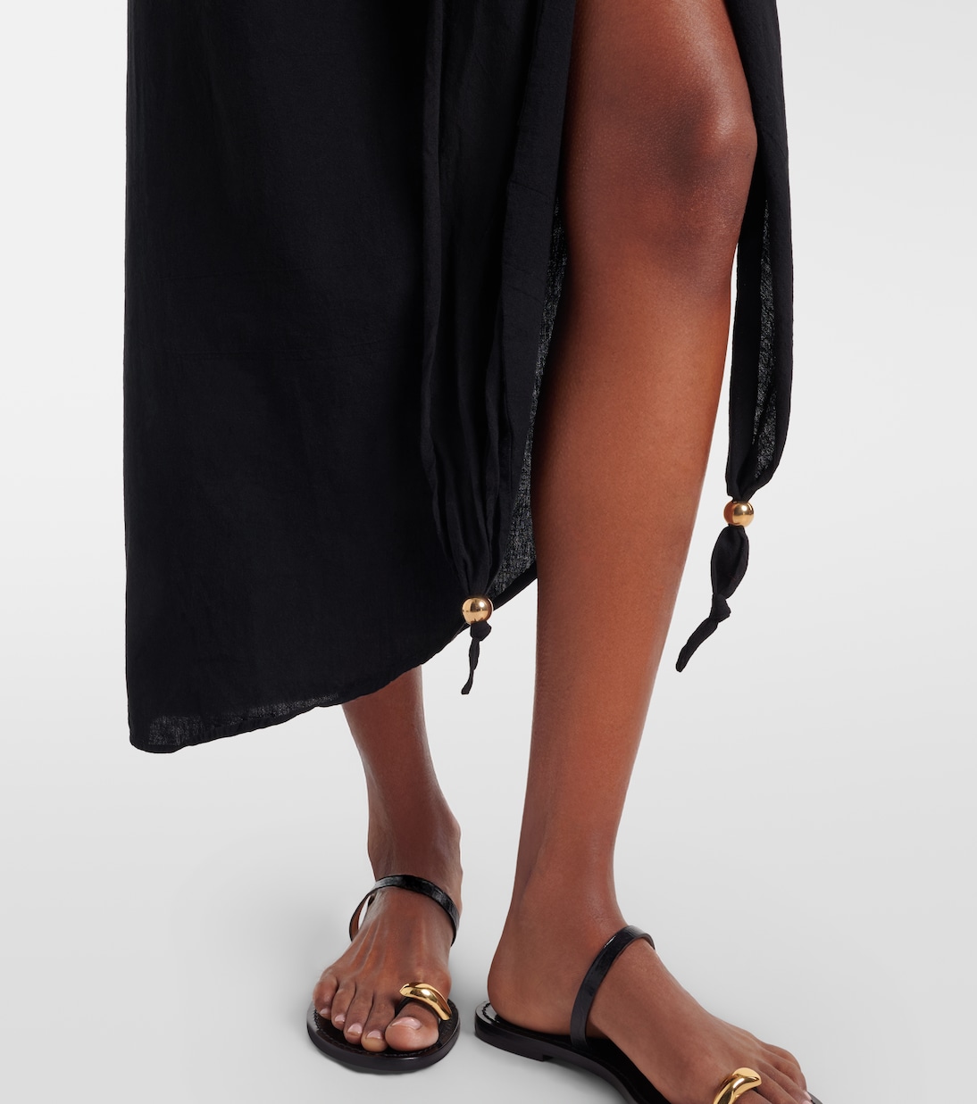 Winnie cotton and linen beach cover-up | Melissa Odabash