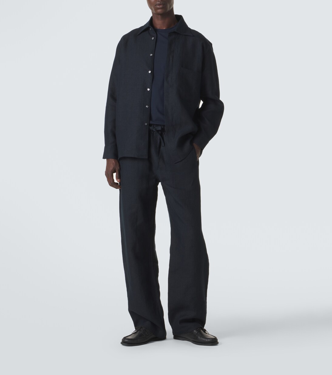 Linen straight pants | Saman Amel