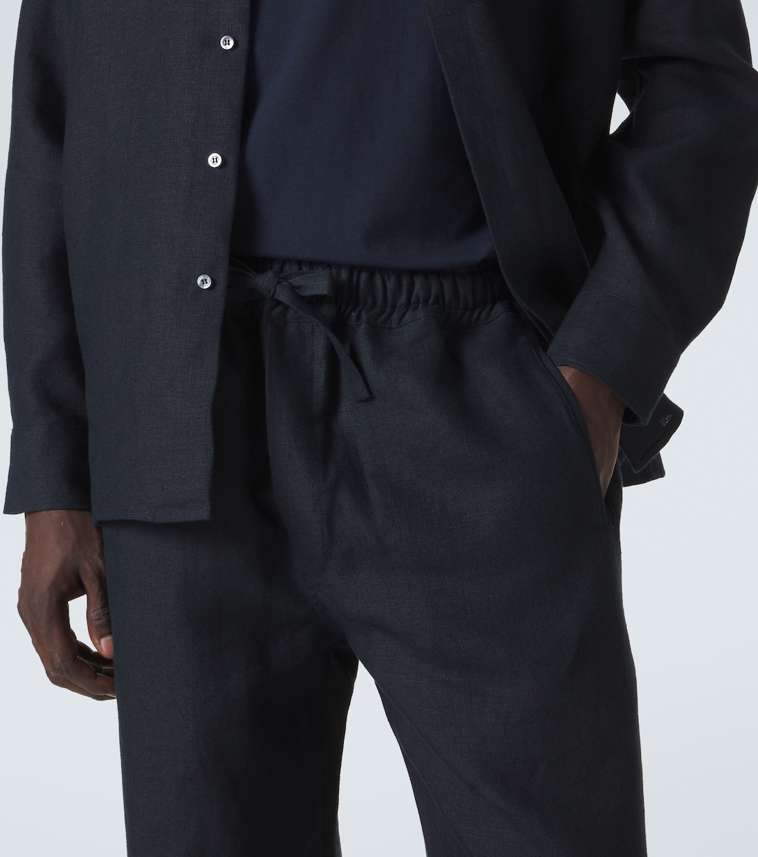 Linen straight pants | Saman Amel