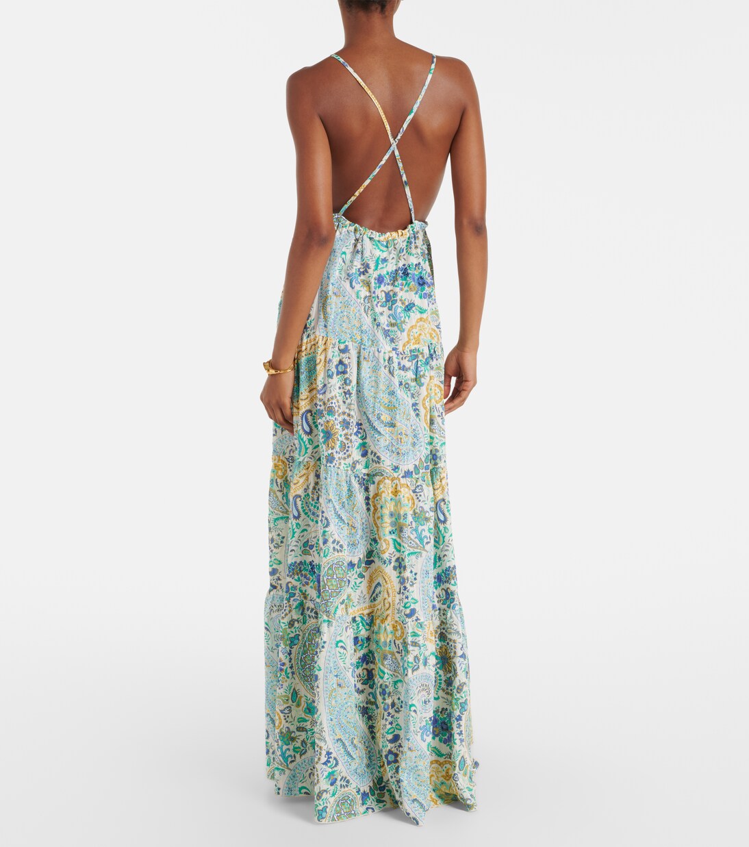 Abito lungo in cotone con stampa paisley | Etro