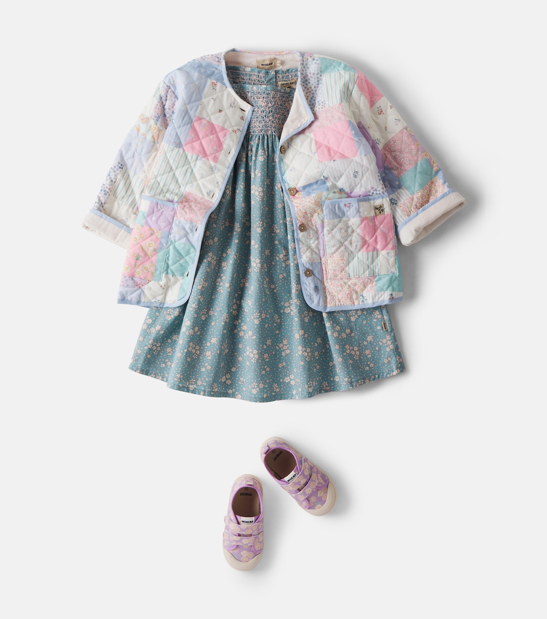 Bedrucktes Kleid Elva aus Baumwolle | Wheat