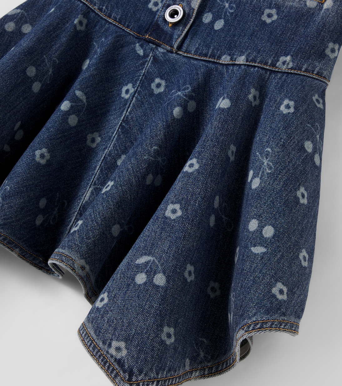 Printed denim dress | Self-Portrait Kids
