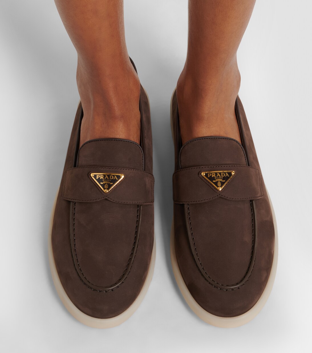 Loafers aus Veloursleder | Prada