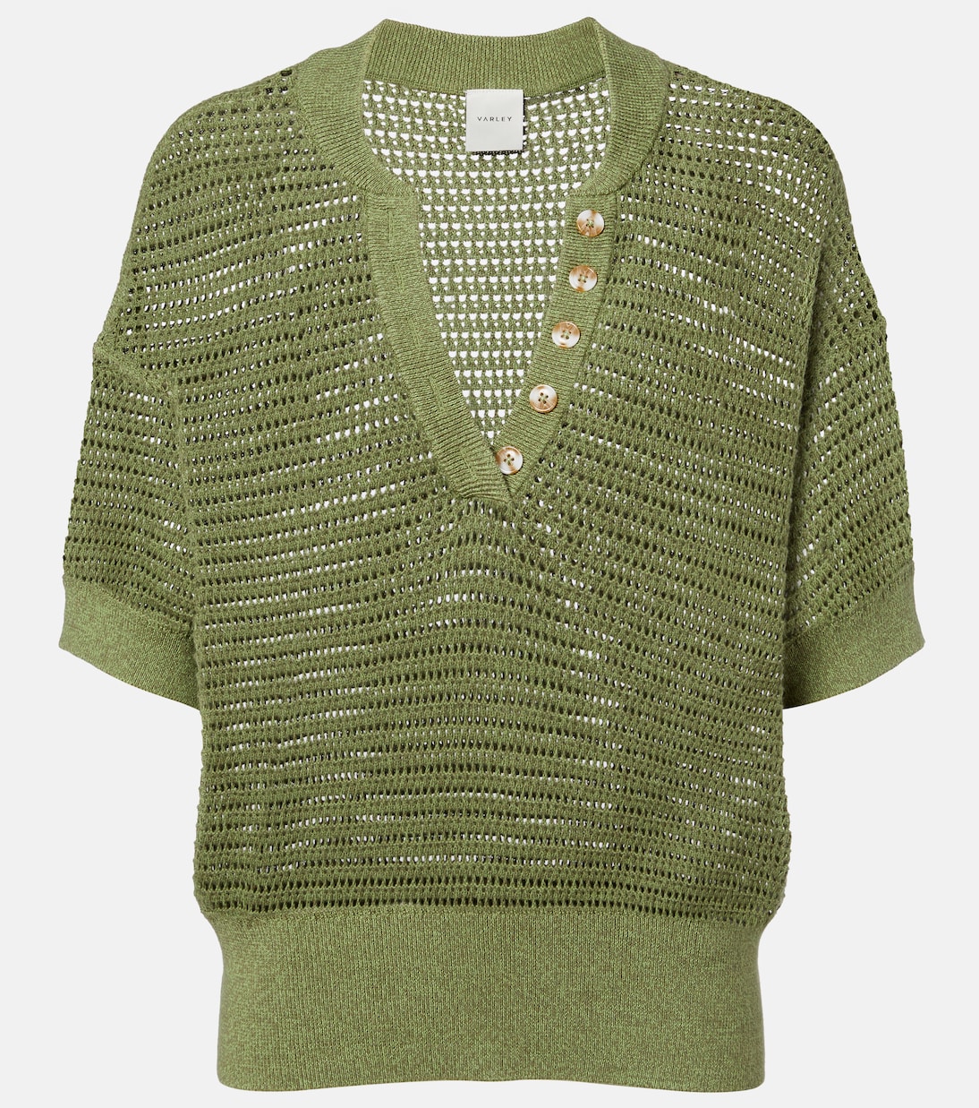 Callie open-knit cotton top | Varley