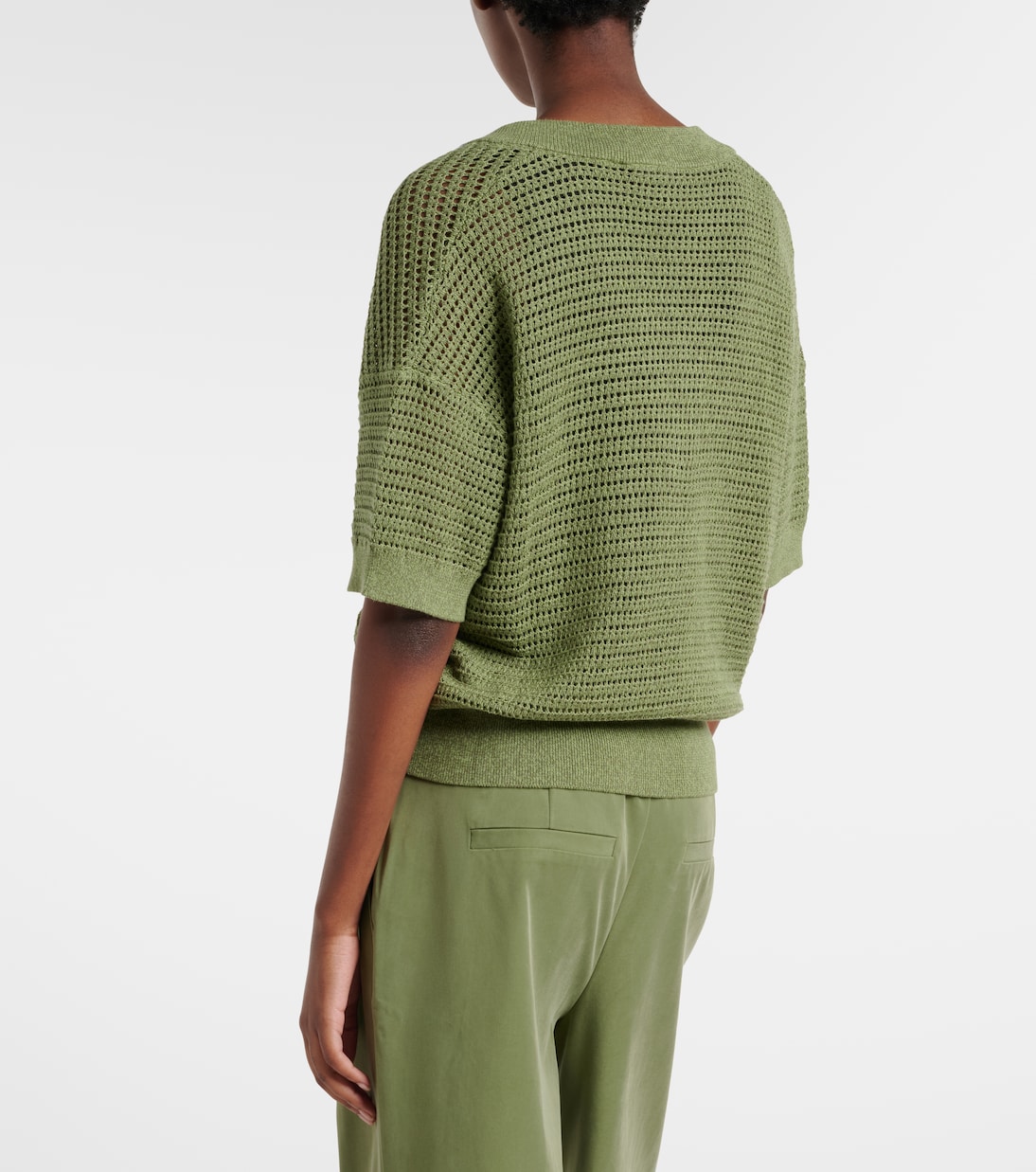 Callie open-knit cotton top | Varley
