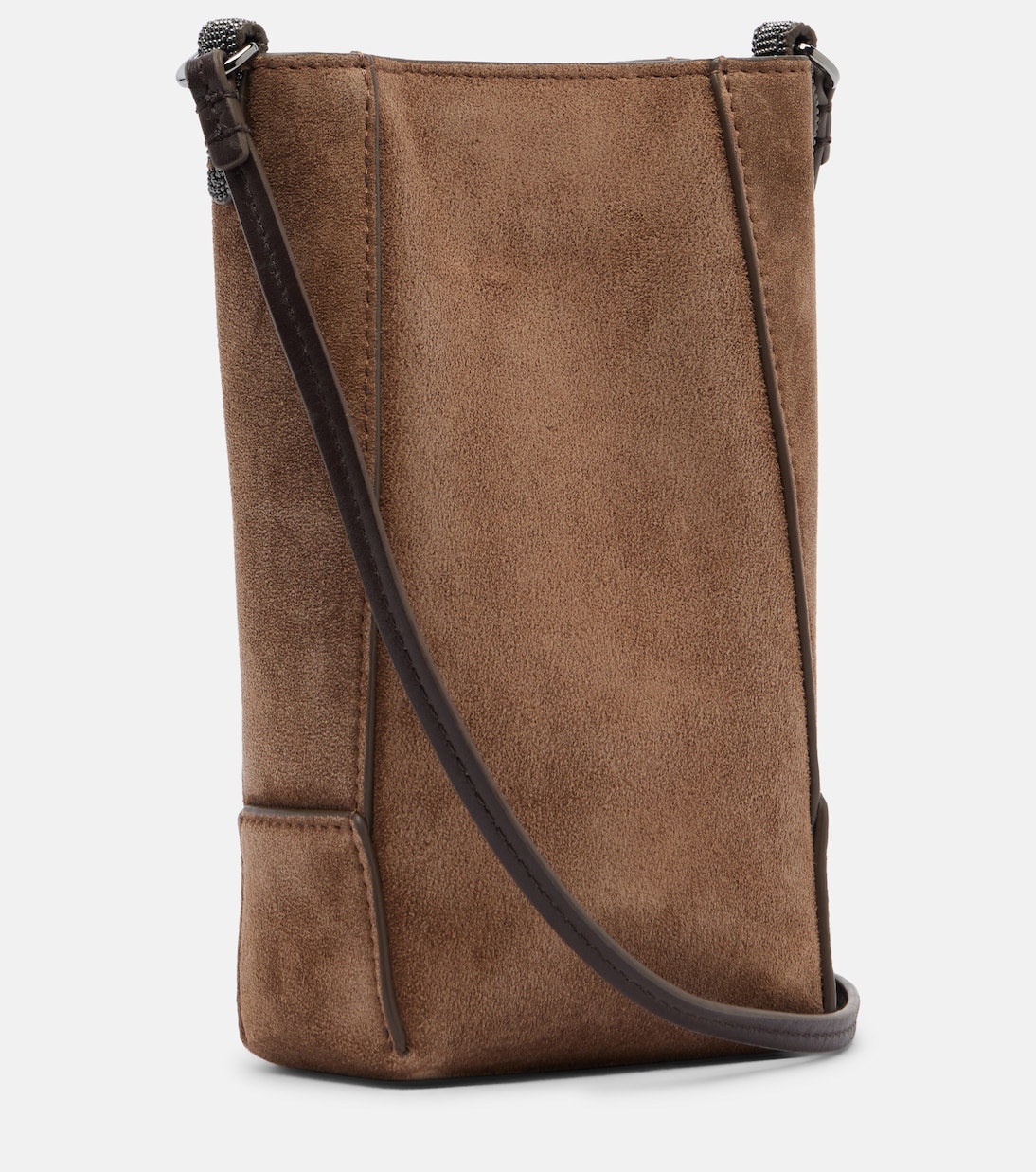 Duo Mini Monili suede phone pouch | Brunello Cucinelli