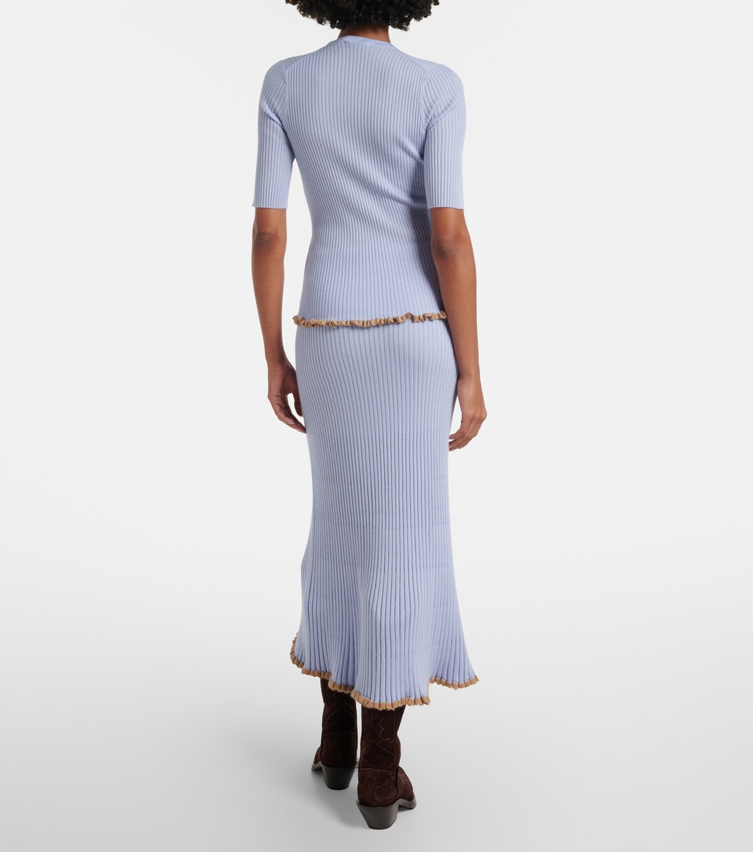 Falda midi Kavya en mezcla de cachemir y seda | Gabriela Hearst