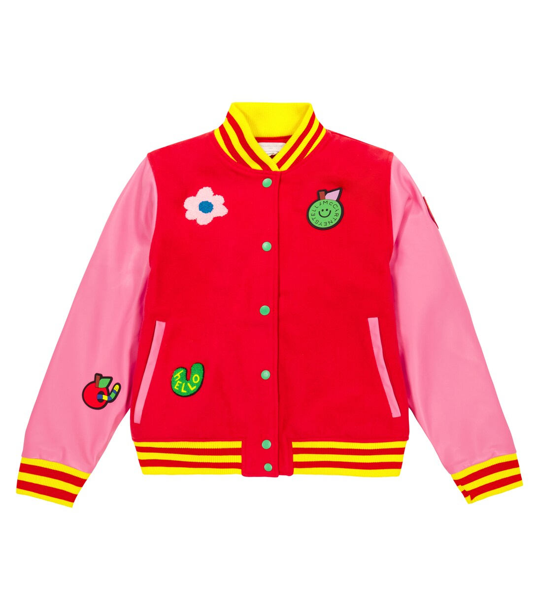 Appliqué wool-blend bomber jacket | Stella McCartney Kids