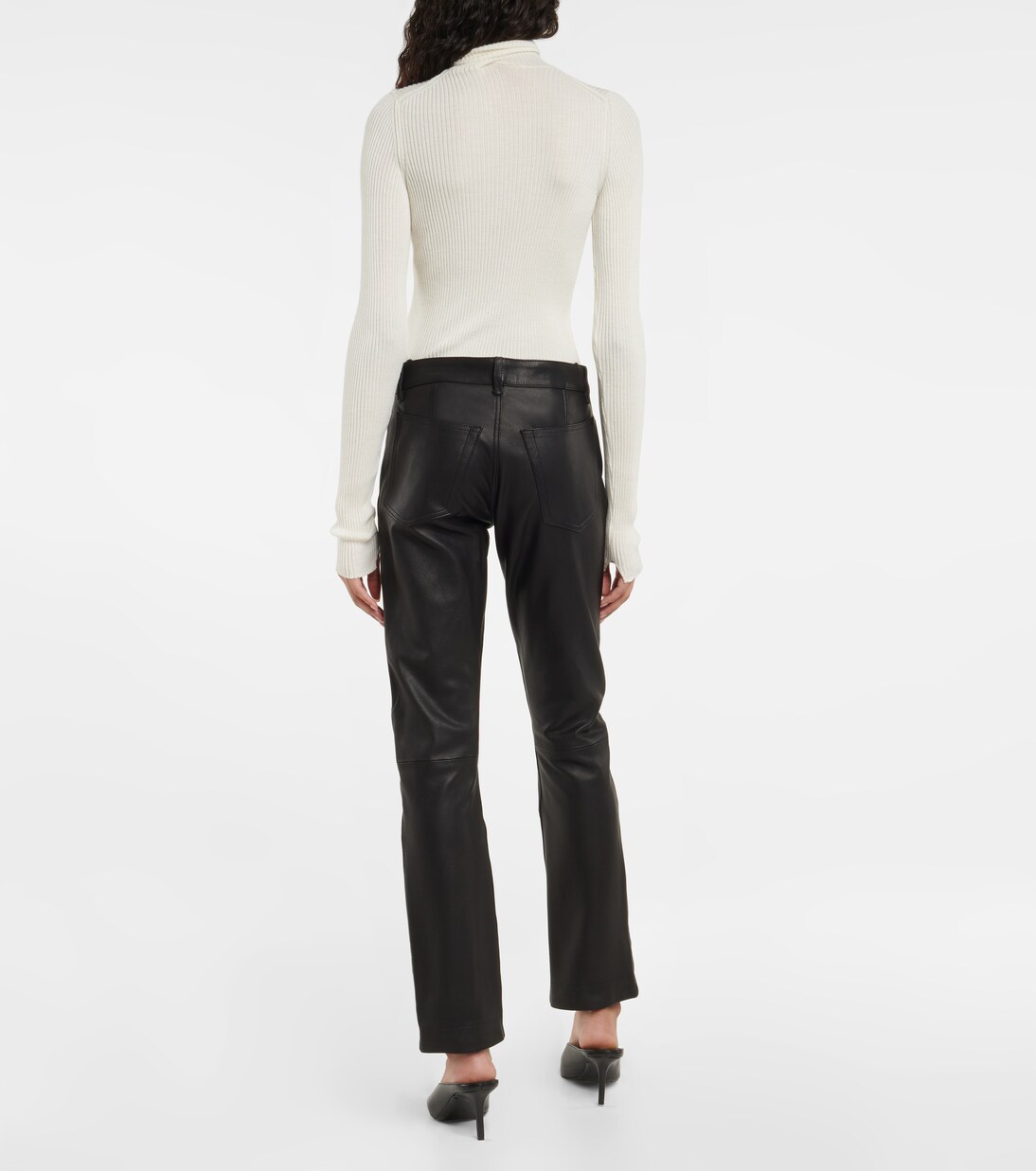 Low-Rise-Hose Gonda aus Leder | Petar Petrov