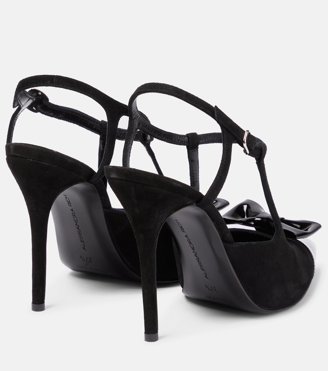 Pumps aus Veloursleder und Lackleder | Alessandra Rich