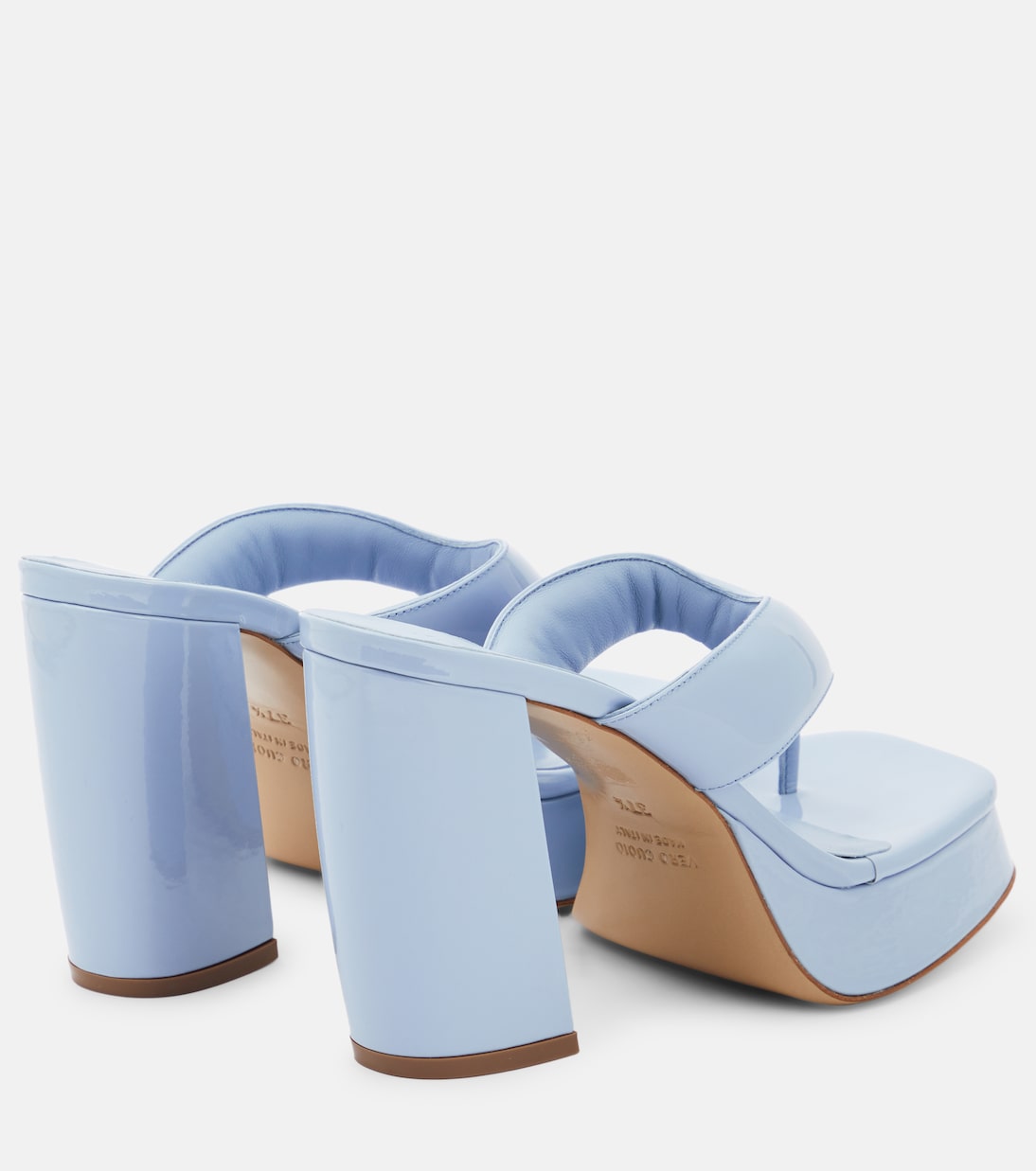 Plateausandalen aus Lackleder | Gia Borghini