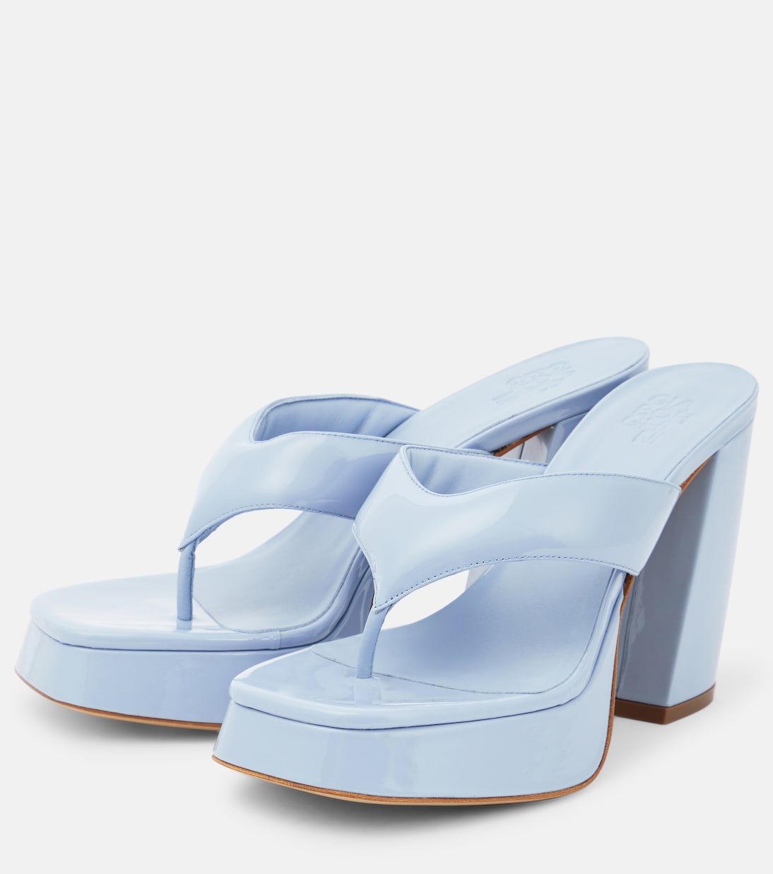 Plateausandalen aus Lackleder | Gia Borghini